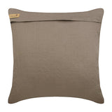 Evening In Paris - Mocha Cotton Linen Throw Pillow Cover
