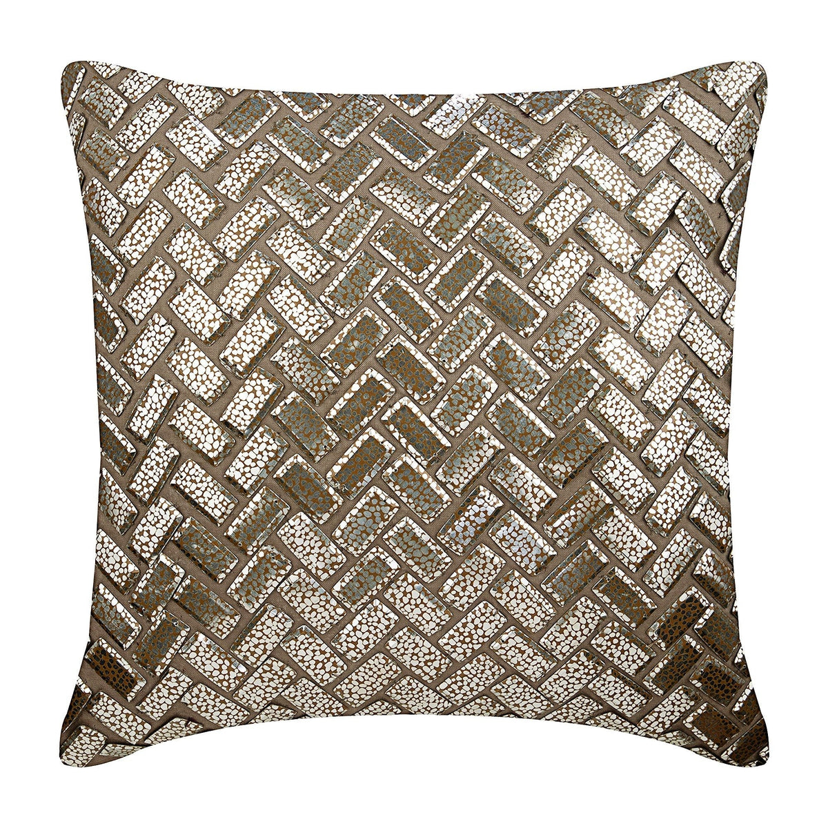 Evening In Paris - Mocha Cotton Linen Decorative Euro Sham