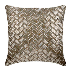 Evening In Paris - Mocha Cotton Linen Decorative Euro Sham