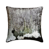 Grey Velvet Throw Pillow Cover Exodus