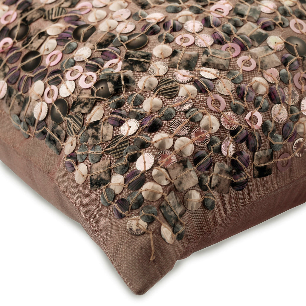 Fairy Land - Pink Art Silk Throw Pillow Cover