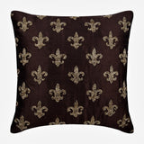 Fleur De Lis Beaded Throw Pillow Cover