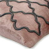 Flirty Lattice - Pink Velvet Throw Pillow Cover