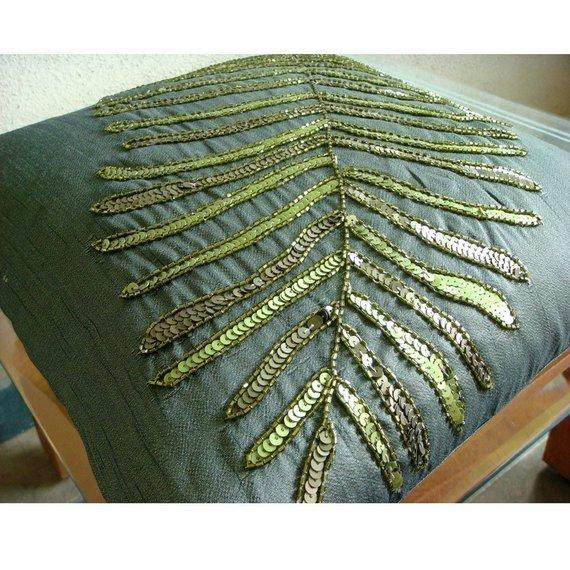 Floating Leaf Tropical Decorative Euro Sham