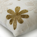 Floral Geisha - Ivory Linen Decorative Euro Sham
