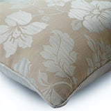 Floral Lady - Beige Jacquard Silk Decorative Euro Sham