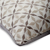 Florastic Lattice - Gray Jacquard Silk Decorative Euro Sham