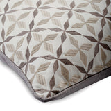 Florastic Lattice - Gray Jacquard Silk Throw Pillow Cover