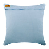 Flower Bud - Light Blue Cotton Linen Throw Pillow Cover
