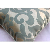 Forever Damask - Blue Jacquard Weave Throw Pillow Cover
