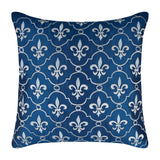 French Vanilla - Royal Blue Art Silk Decorative Euro Sham