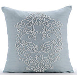 French Wedding - Light Blue Art Silk Decorative Euro Sham