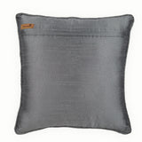 Frosted Damask - Gray Jacquard Silk Throw Pillow Cover