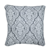 Frosted Damask - Gray Jacquard Silk Decorative Euro Sham