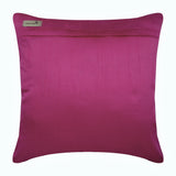 Fuchsia N Silver - Fuchsia Pink Art Silk Decorative Euro Sham