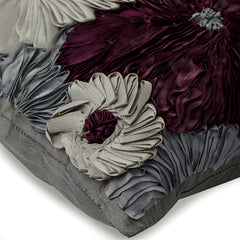 Dandelion - Ivory Art Silk Throw Pillow Cover