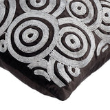 Go Silver Rings - Charcoal Gray Velvet Throw Pillow Cover