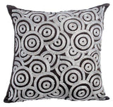 Go Silver Rings - Charcoal Gray Velvet Decorative Euro Sham
