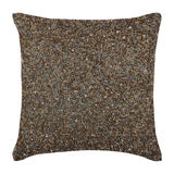Gold Becomes Silver Beaded Throw Pillow Cover