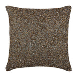 Gold Becomes Silver Beaded Decorative Euro Sham