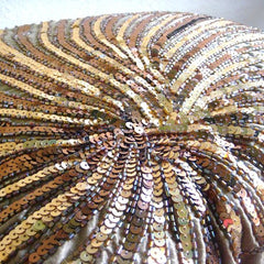 Gold Bloom - Brown & Gold Art Silk Throw Pillow Cover