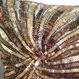 Gold Bloom - Brown & Gold Art Silk Decorative Euro Sham