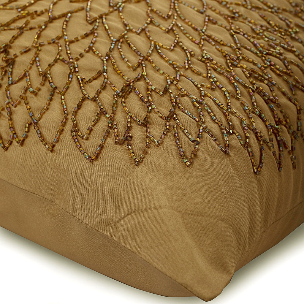 Gold Blossomings Silk Decorative Euro Sham