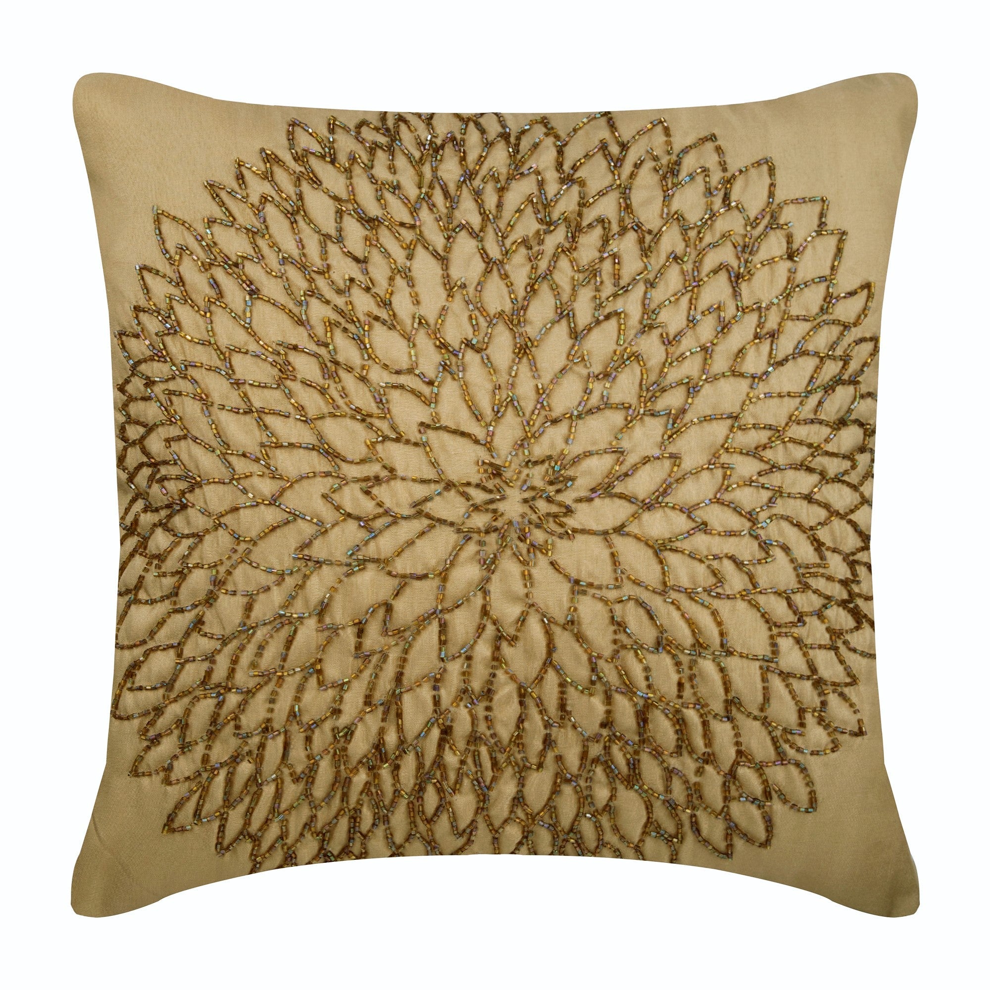 Gold Blossomings Pillow Cover