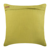 Gold Carnival - Green Cotton Linen Throw Pillow Cover