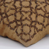 Gold Celebration Lattice Throw Pillow Cover