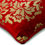 Gold Charming - Red Velvet Decorative Euro Sham