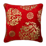 Gold Charming - Red Velvet Decorative Euro Sham