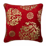 Gold Charming - Red Velvet Decorative Euro Sham