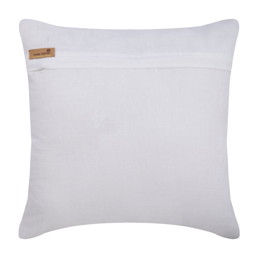 Gold Coral Hunt - Ivory Cotton Linen Throw Cushion Cover