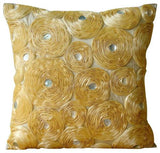 Ivory Roses - Ivory Art Silk Decorative Euro Sham