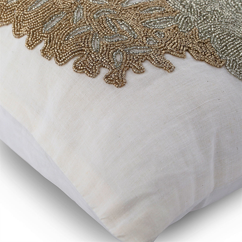 Changing Tree - Natural Beige Cotton Linen Throw Pillow Cover