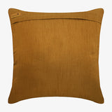 Gold Round Leaves - Gold Silk Throw Pillow Cover