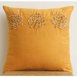 Gold Sawaan - Gold Faux Suede Throw Pillow Cover
