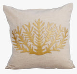 Gold Sea Weeds Pillow Cover