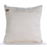 Gold Silver Tinsel - Ivory Cotton Linen Throw Pillow Cover
