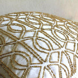 Gold Taj - Ivory Art Silk Decorative Euro Sham