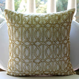 Gold Taj - Ivory Art Silk Throw Pillow Cover