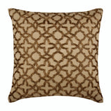 Gold Trellis Beaded Throw Pillow Cover