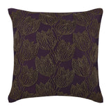 Gold Tulips - Plum Art Silk Decorative Euro Sham