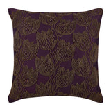 Gold Tulips - Plum Art Silk Decorative Euro Sham