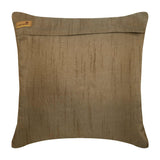 Gold Turkish Dream - Brown Silk Throw Pillow Cover