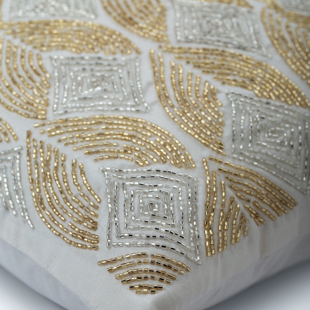 Golden Rain Silk Decorative Euro Sham
