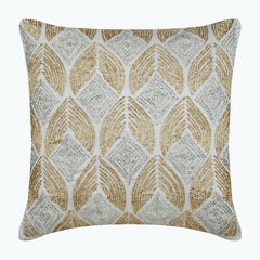 Golden Rain Beaded Decorative Euro Sham