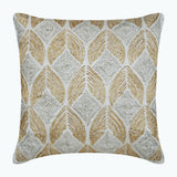 Moroccan Nights - Gray Art Silk Throw Pillow Cover