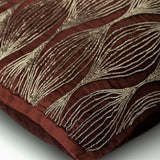 Golden Sitar - Rust Velvet Decorative Euro Sham